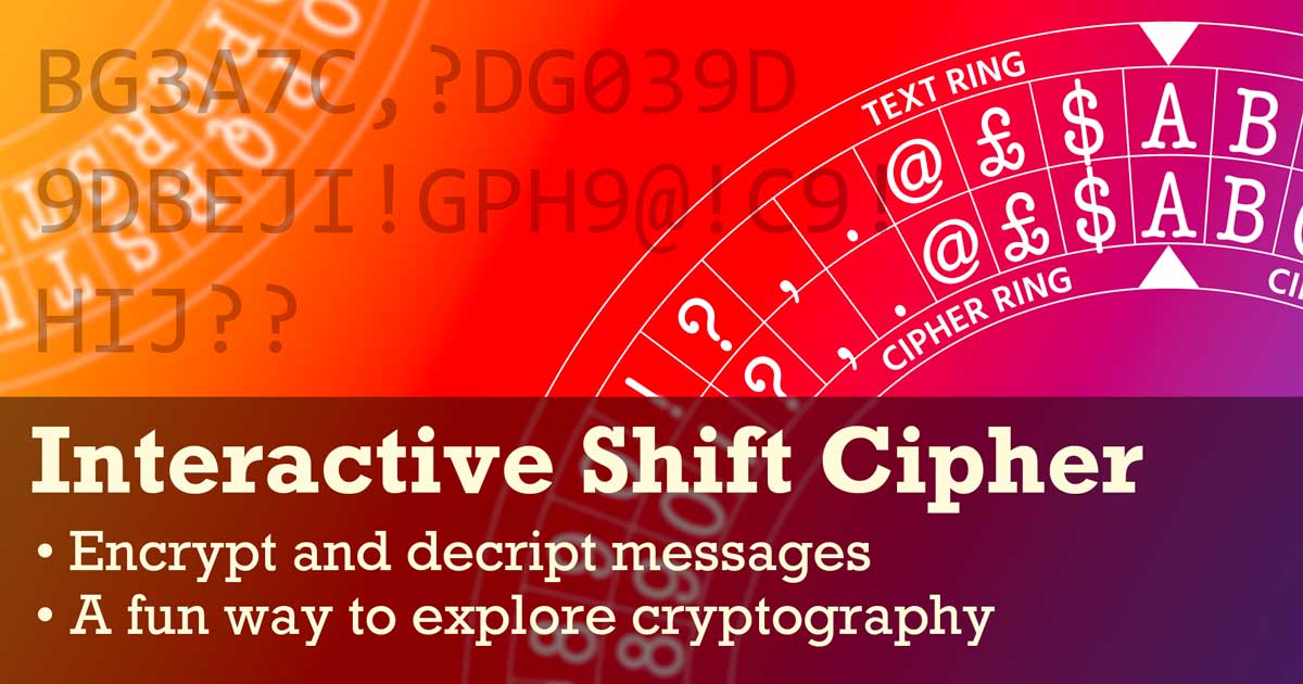 Interactive Shift Cipher Wheel - Encrypt